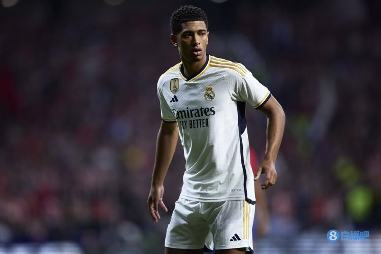 贝林厄姆半场数据：1次射门即破门，1次拦截，2抢断，评分7.5分